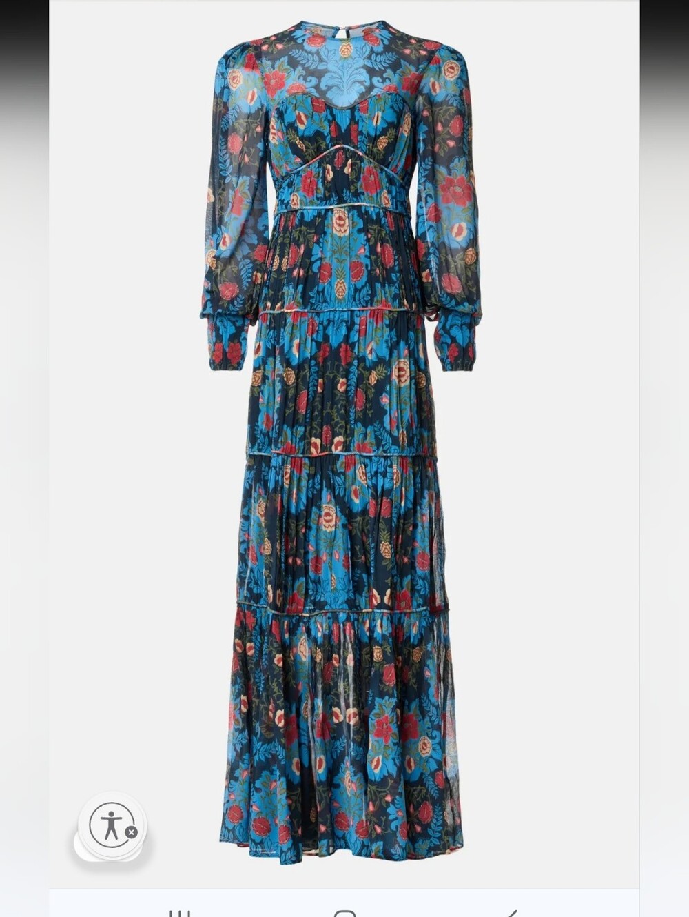 FARM Rio Arabesque Floral Gown Size Medium - Picture 1 of 16